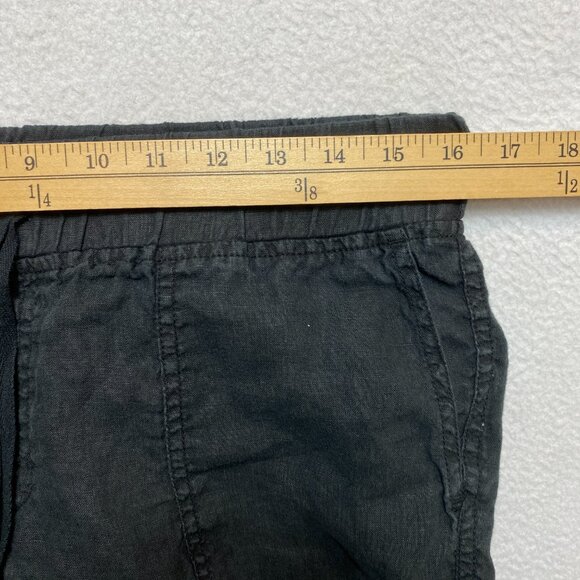 Caslon Jogger Womens MP Black Linen Casual Lounge Drawstring Pants Pockets - Picture 6 of 8